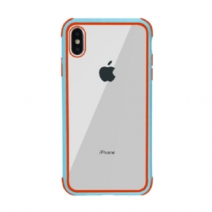 Futerały do iPhone X / XS Obrzeża Przezroczysty Kontur Kolorowy