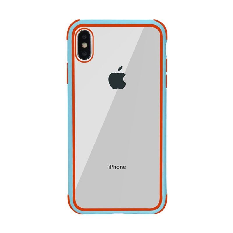 Futerały do iPhone X / XS Obrzeża Przezroczysty Kontur Kolorowy