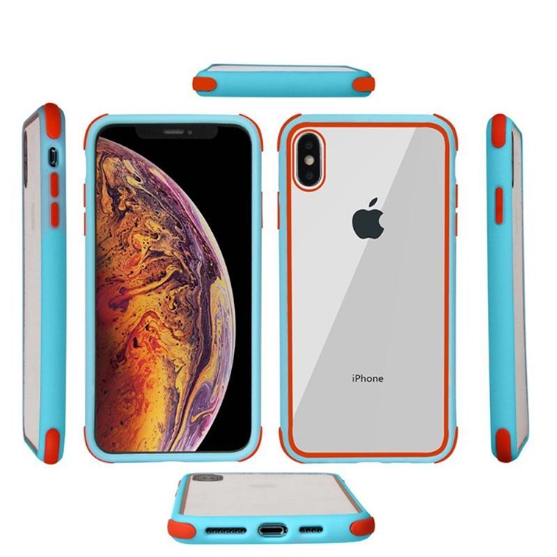 Futerały do iPhone X / XS Obrzeża Przezroczysty Kontur Kolorowy