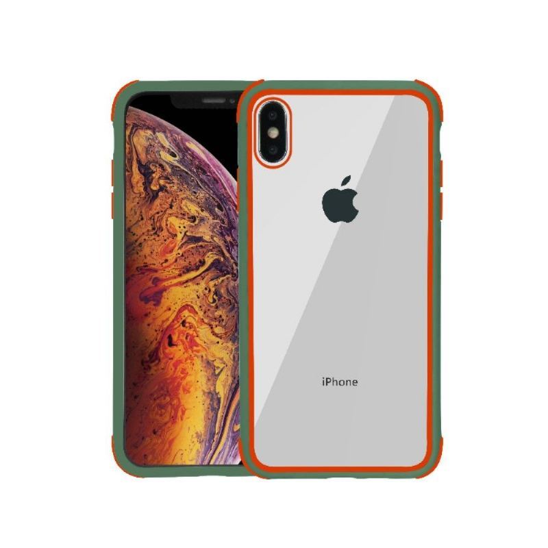 Futerały do iPhone X / XS Obrzeża Przezroczysty Kontur Kolorowy