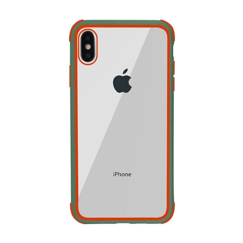 Futerały do iPhone X / XS Obrzeża Przezroczysty Kontur Kolorowy