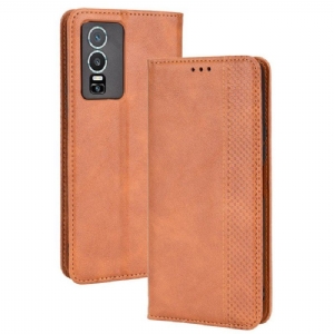 Etui Na Telefon do Vivo Y76 5G Etui Folio Stylizowany Skórzany Styl