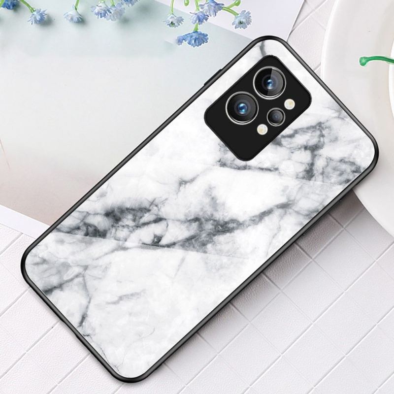 Etui do Realme GT 2 Pro Biznes Marble Lina Szkło Powrót