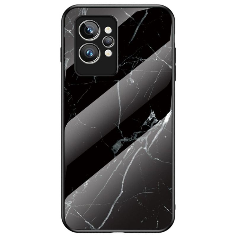 Etui do Realme GT 2 Pro Biznes Marble Lina Szkło Powrót