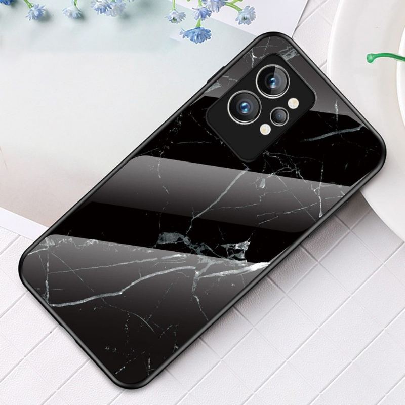 Etui do Realme GT 2 Pro Biznes Marble Lina Szkło Powrót