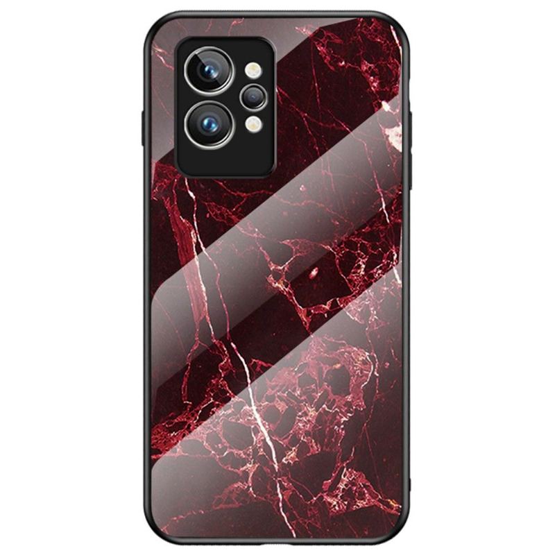 Etui do Realme GT 2 Pro Biznes Marble Lina Szkło Powrót