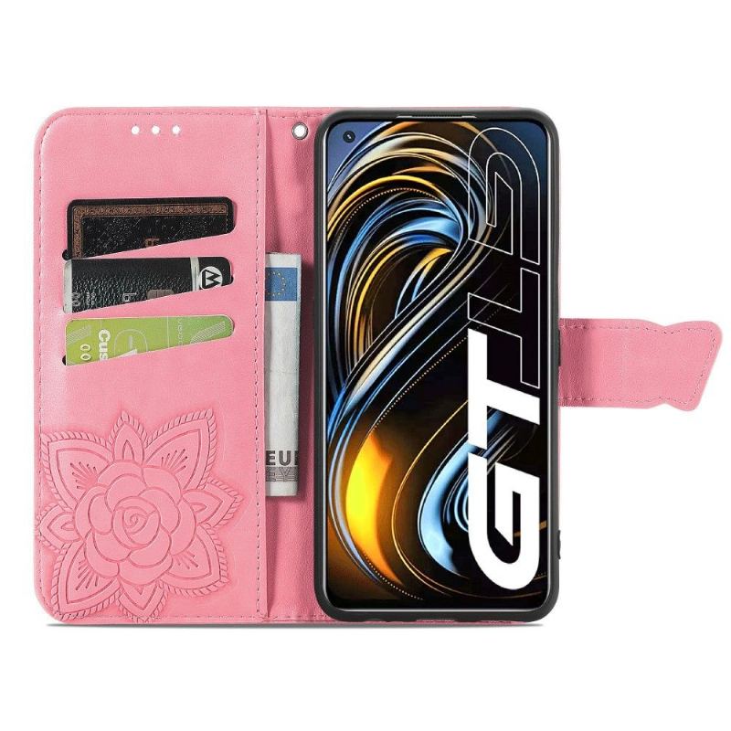 Etui Folio do Realme GT 5G Obrzeża Motyl Ulga