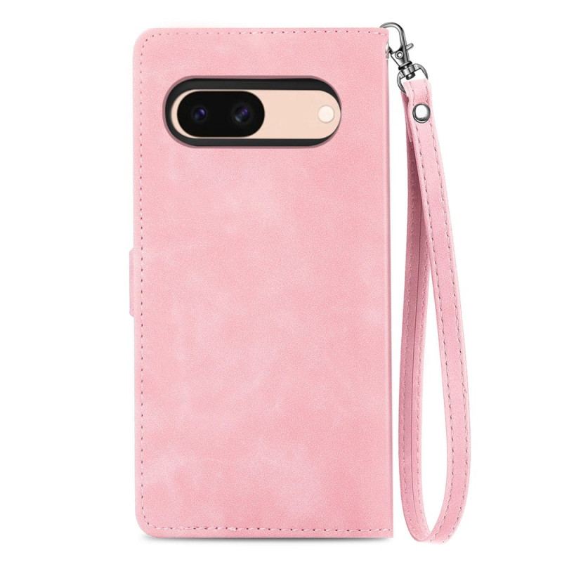 Etui Folio Do Google Pixel 8a Koronkowa Portmonetka Z Paskiem