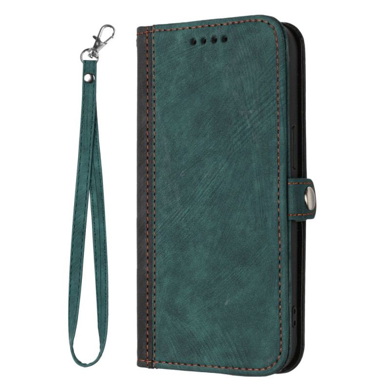 Etui Folio Google Pixel 8a Dwukolorowy Pasek Etui Ochronne