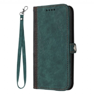 Etui Folio Google Pixel 8a Dwukolorowy Pasek Etui Ochronne