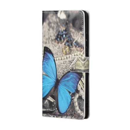 Etui Folio Google Pixel 8a Niebieski Motyl Etui Ochronne