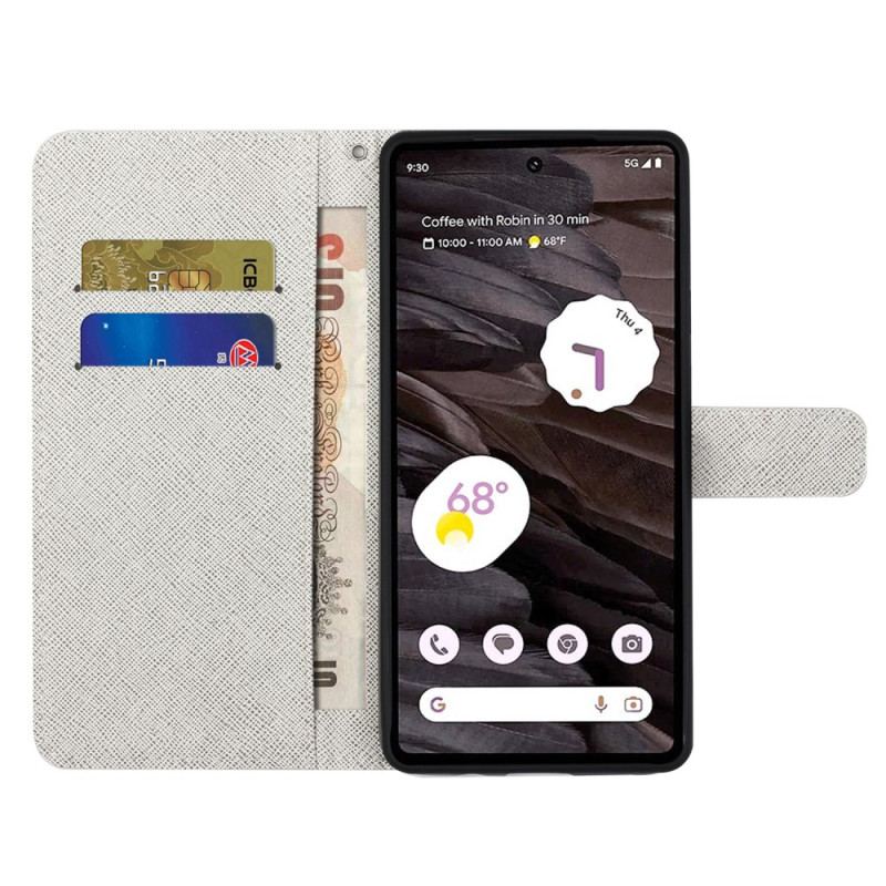 Skórzany Futerał Google Pixel 8a Etui Na Telefon Pióro Na Smycz