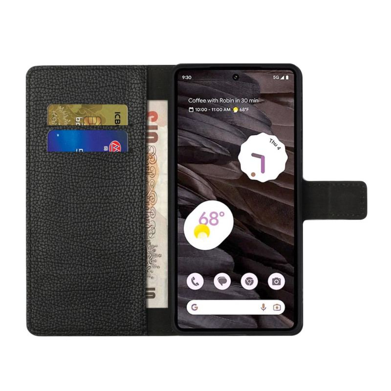 Skórzany Futerał Google Pixel 8a Etui Na Telefon Tekstura Liczi