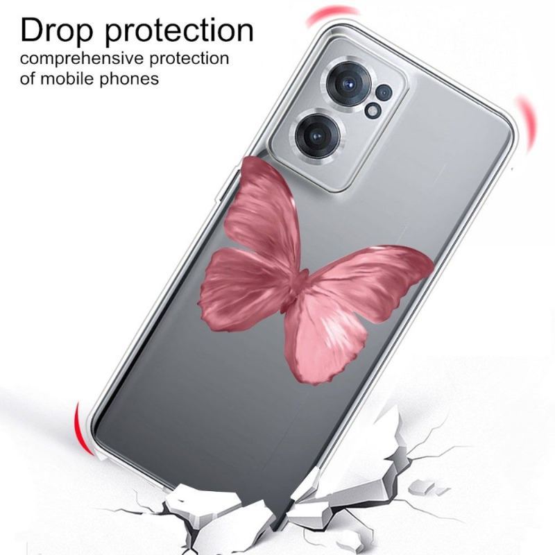 Etui do OnePlus Nord CE 2 5G Classic Różowy Motyl