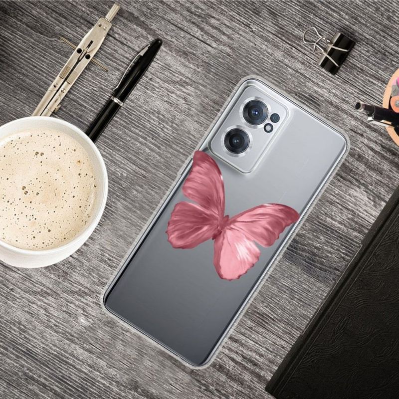 Etui do OnePlus Nord CE 2 5G Classic Różowy Motyl