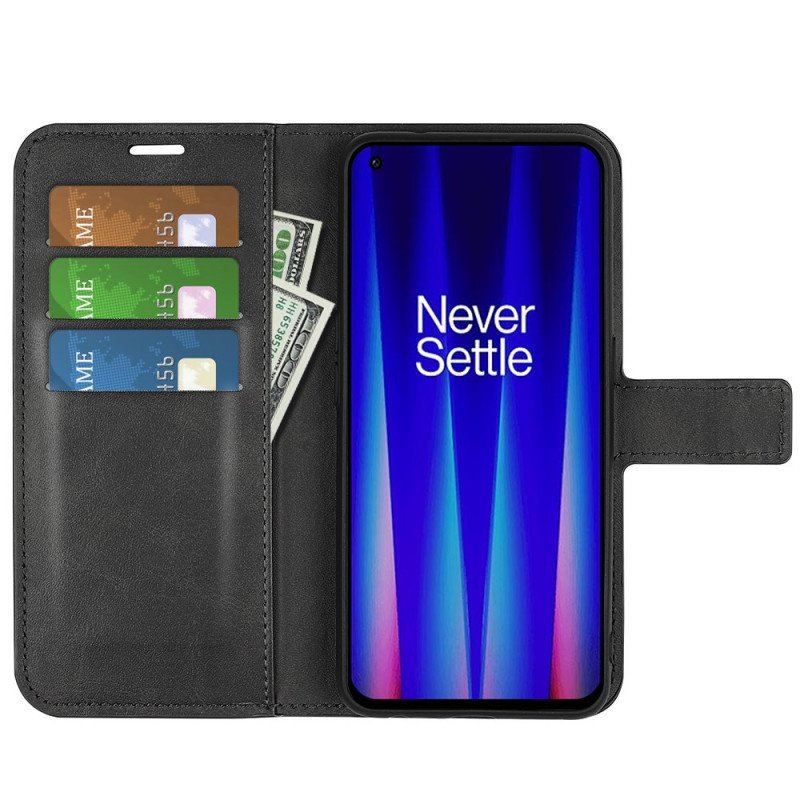 Etui Folio do OnePlus Nord CE 2 5G Garbowana Sztuczna Skóra