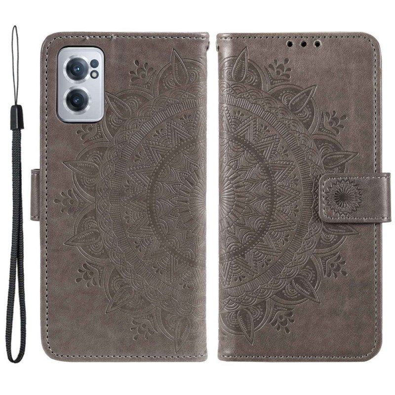 Etui Folio do OnePlus Nord CE 2 5G Kwiatowa Mandala