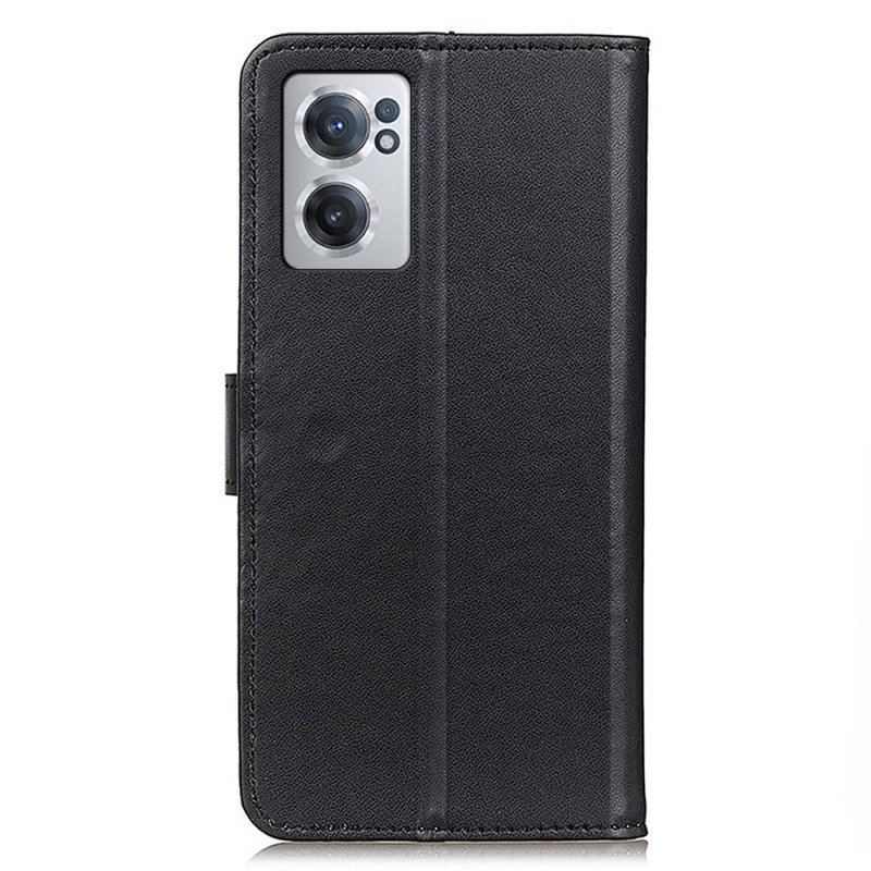 Etui Folio do OnePlus Nord CE 2 5G Odcisk Palca Z Imitacji Skóry