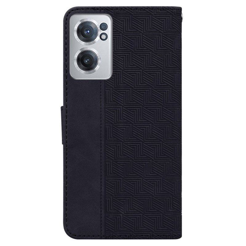 Etui Folio do OnePlus Nord CE 2 5G Przeszycia Ze Sztucznej Skóry