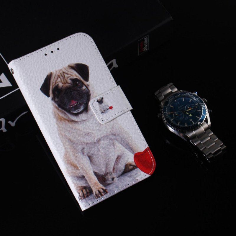 Etui Folio do OnePlus Nord CE 2 5G Zmiękczony Mops