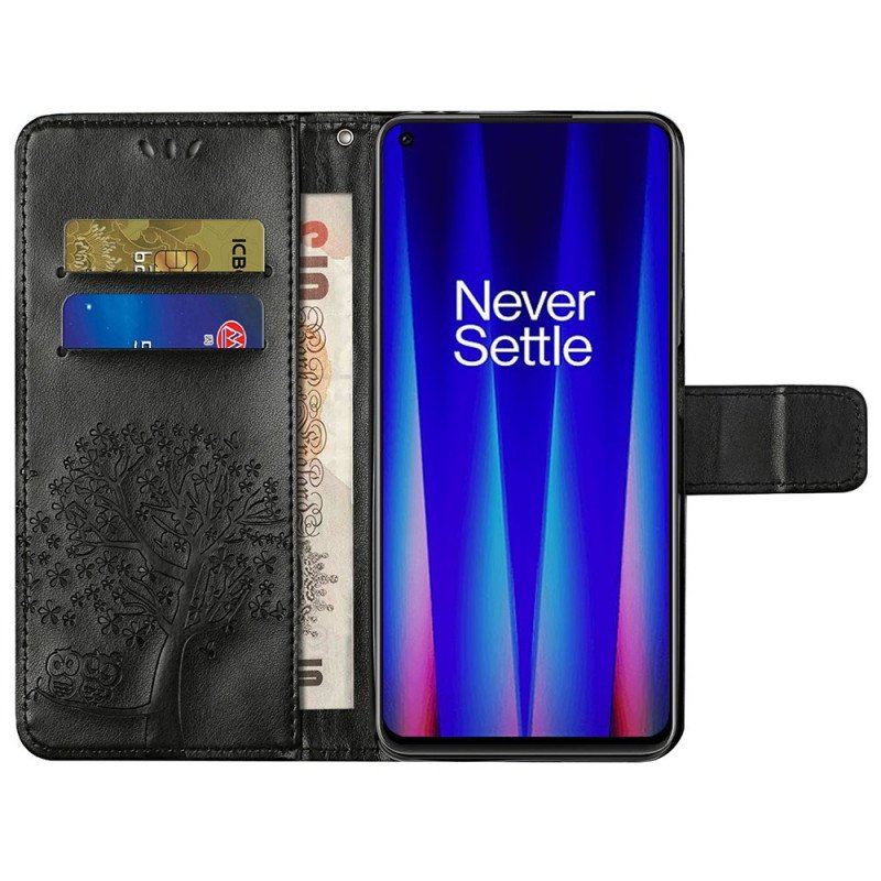 Skórzany Futerał do OnePlus Nord CE 2 5G Grawerowane Drzewo