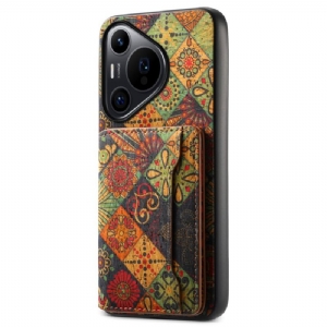 Etui Huawei Pura 70 Pro Etui Na Karty Ze Wzorem Kwiatowym