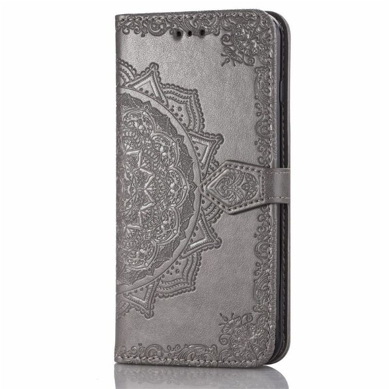 Skórzany Futerał do Samsung Galaxy S10e Anti-fall Mandala Relief Faux Leather