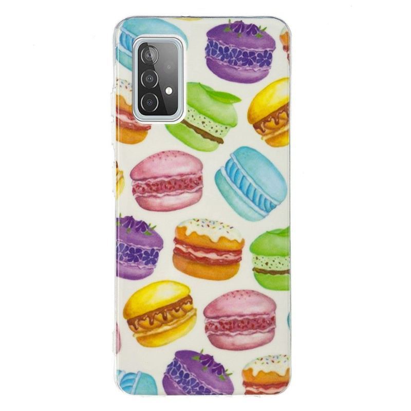 Etui do Samsung Galaxy A52 5G / A52 4G / A52s 5G Anti-fall Fluorescencyjne Makaroniki