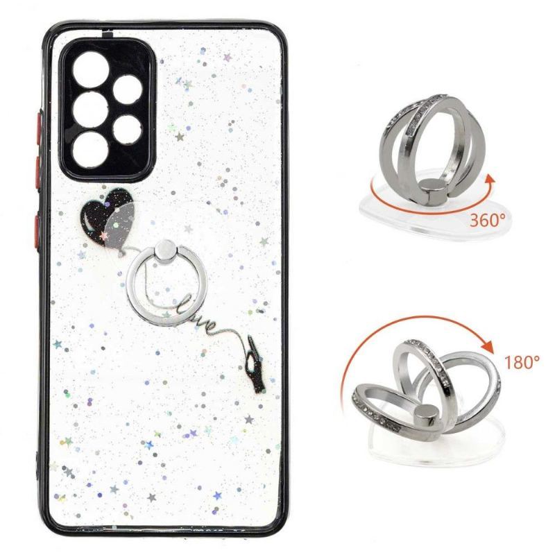 Etui do Samsung Galaxy A52 5G / A52 4G / A52s 5G Biznes Latający Balon Serca Z Pierścieniem