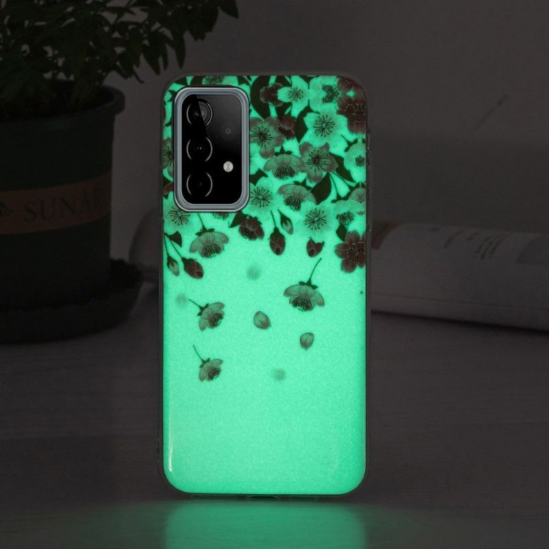 Etui do Samsung Galaxy A52 5G / A52 4G / A52s 5G Fluorescencyjne Kwiaty