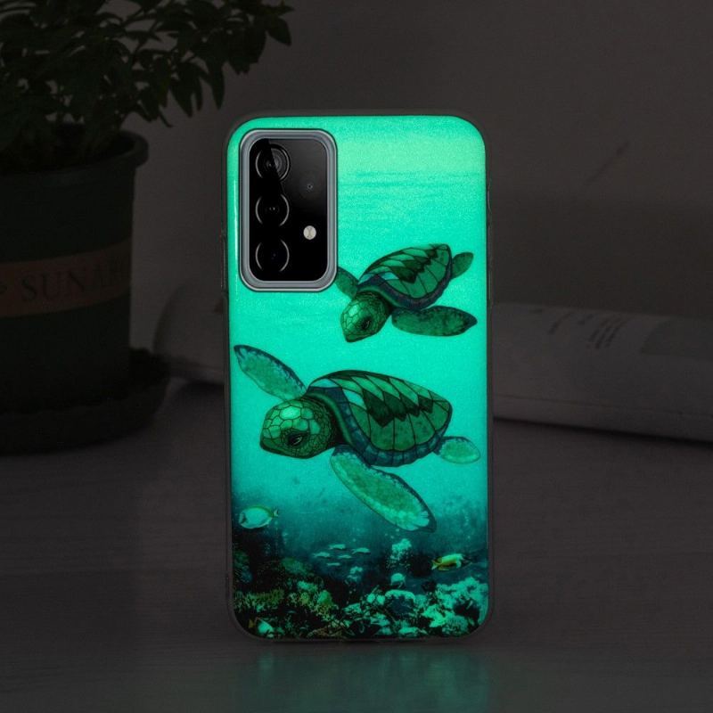 Etui do Samsung Galaxy A52 5G / A52 4G / A52s 5G Fluorescencyjne Żółwie