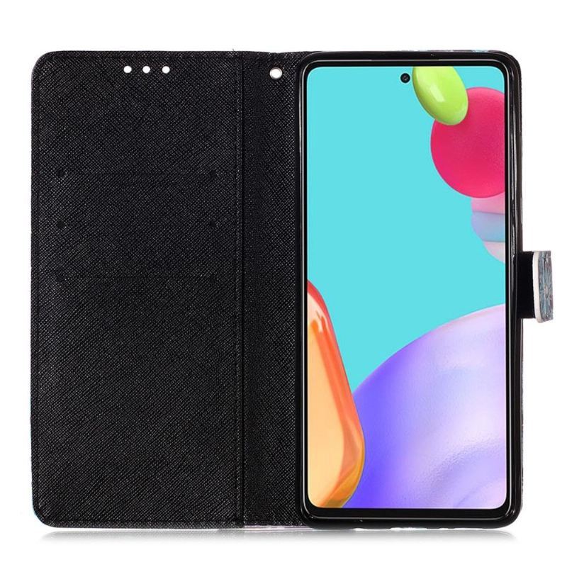 Etui Folio do Samsung Galaxy A52 5G / A52 4G / A52s 5G Classic Kwiatowa Czaszka