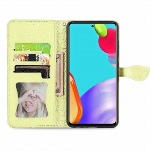 Etui Folio do Samsung Galaxy A52 5G / A52 4G / A52s 5G Mandala Liść