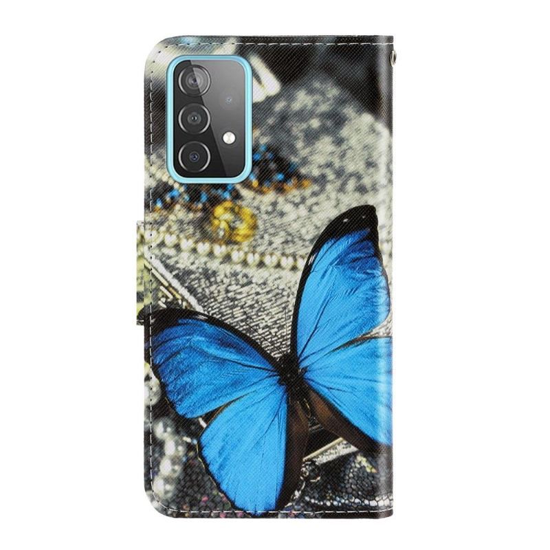 Etui Folio do Samsung Galaxy A52 5G / A52 4G / A52s 5G Niebieski Motyl