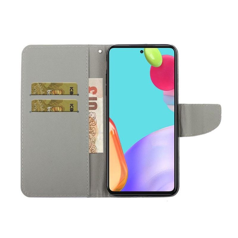 Etui Folio do Samsung Galaxy A52 5G / A52 4G / A52s 5G Niebieski Motyl