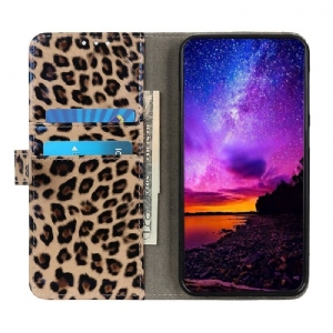 Etui Folio do Samsung Galaxy A52 5G / A52 4G / A52s 5G Obrzeża Faux Leather Leopard Style