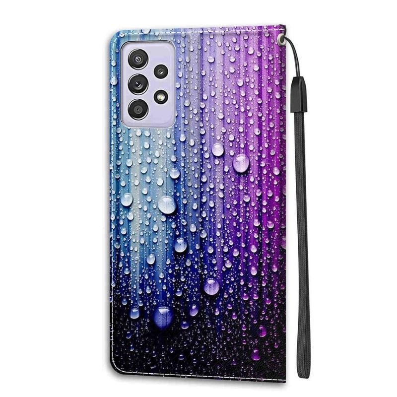 Etui Folio do Samsung Galaxy A52 5G / A52 4G / A52s 5G Obrzeża Krople Wody