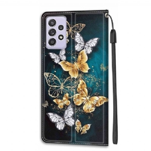 Etui Folio do Samsung Galaxy A52 5G / A52 4G / A52s 5G Obrzeża Motyle