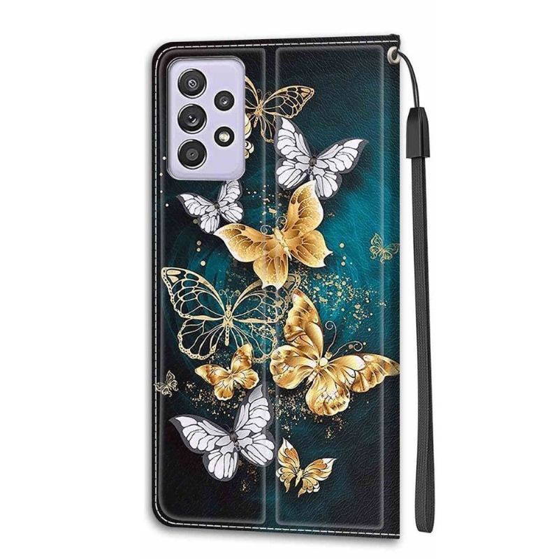 Etui Folio do Samsung Galaxy A52 5G / A52 4G / A52s 5G Obrzeża Motyle