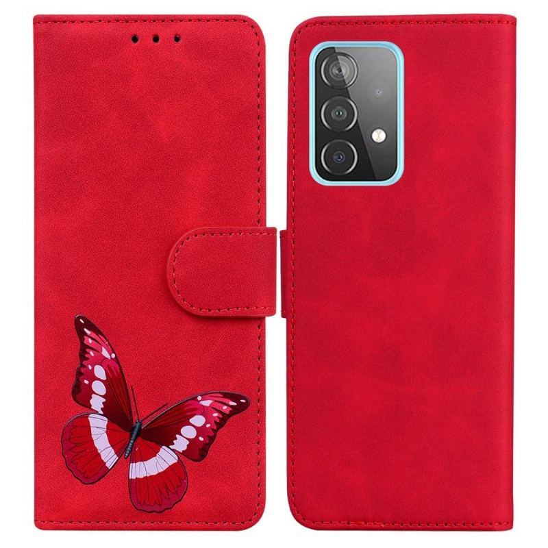 Etui Folio do Samsung Galaxy A52 5G / A52 4G / A52s 5G Obrzeża Etui Ochronne Kolorowa Ochrona Motyla