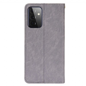 Etui Folio do Samsung Galaxy A52 5G / A52 4G / A52s 5G Obrzeża Skórzany Futerał Ze Sztucznej Skóry W Stylu Retro