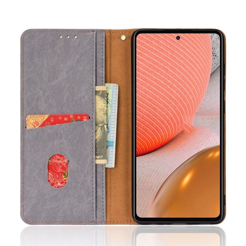 Etui Folio do Samsung Galaxy A52 5G / A52 4G / A52s 5G Obrzeża Skórzany Futerał Ze Sztucznej Skóry W Stylu Retro