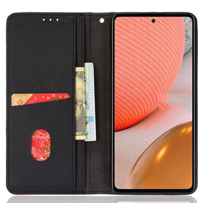 Etui Folio do Samsung Galaxy A52 5G / A52 4G / A52s 5G Obrzeża Skórzany Futerał Ze Sztucznej Skóry W Stylu Retro