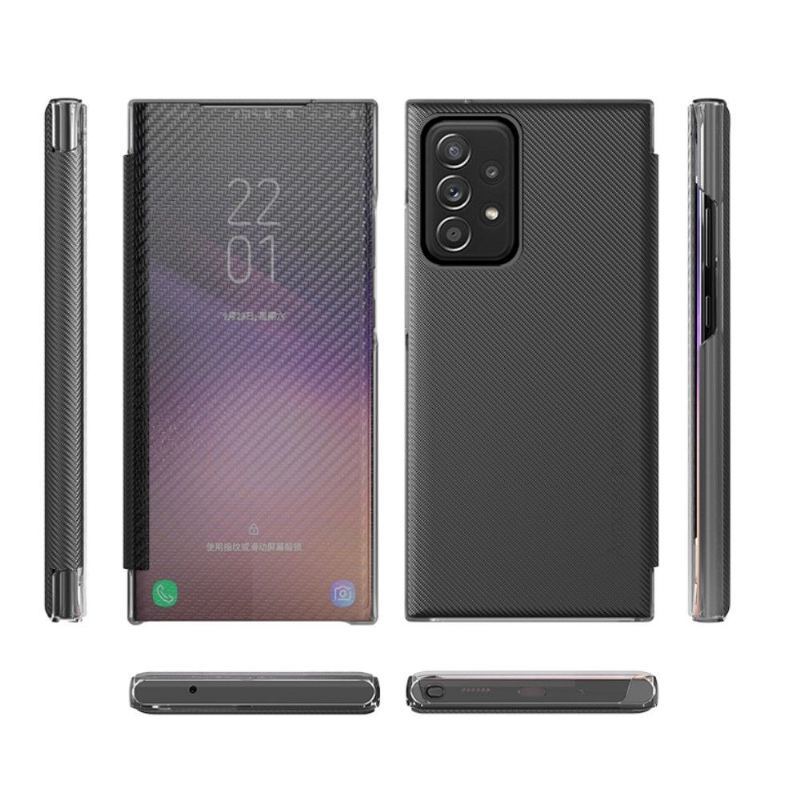 Etui Na Telefon do Samsung Galaxy A52 5G / A52 4G / A52s 5G Etui Folio Włókno Węglowe