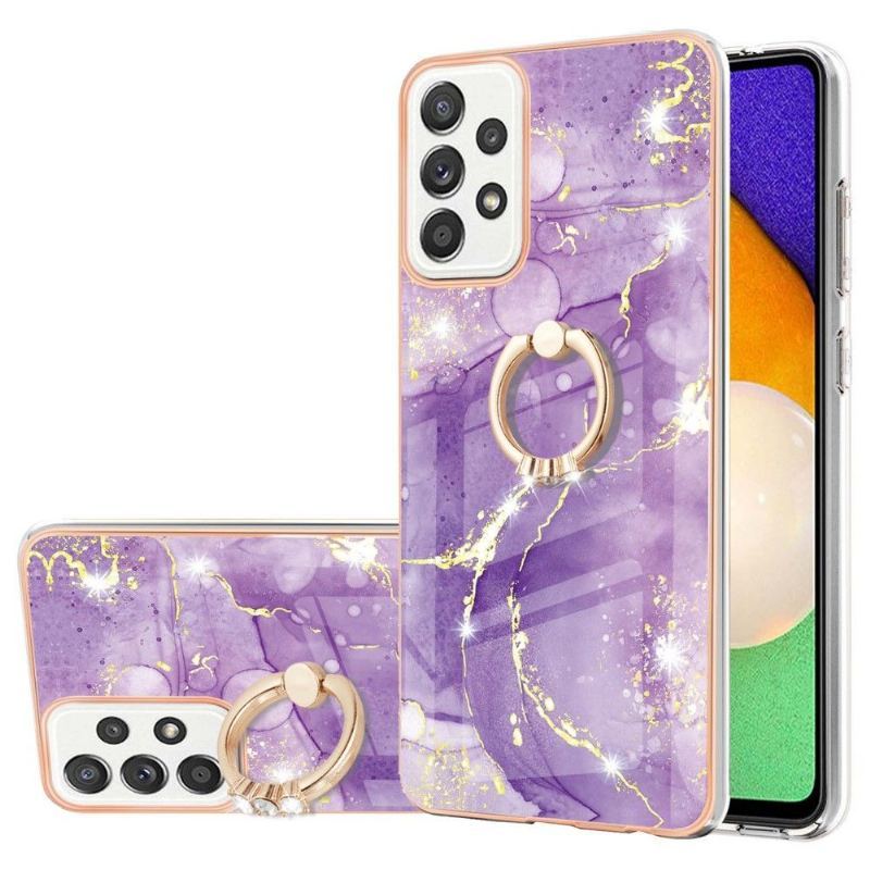 Futerały do Samsung Galaxy A52 5G / A52 4G / A52s 5G Obrzeża Marble Z Pierścieniem Funkcyjnym Wsparcia