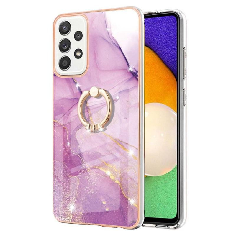 Futerały do Samsung Galaxy A52 5G / A52 4G / A52s 5G Obrzeża Marble Z Pierścieniem Funkcyjnym Wsparcia