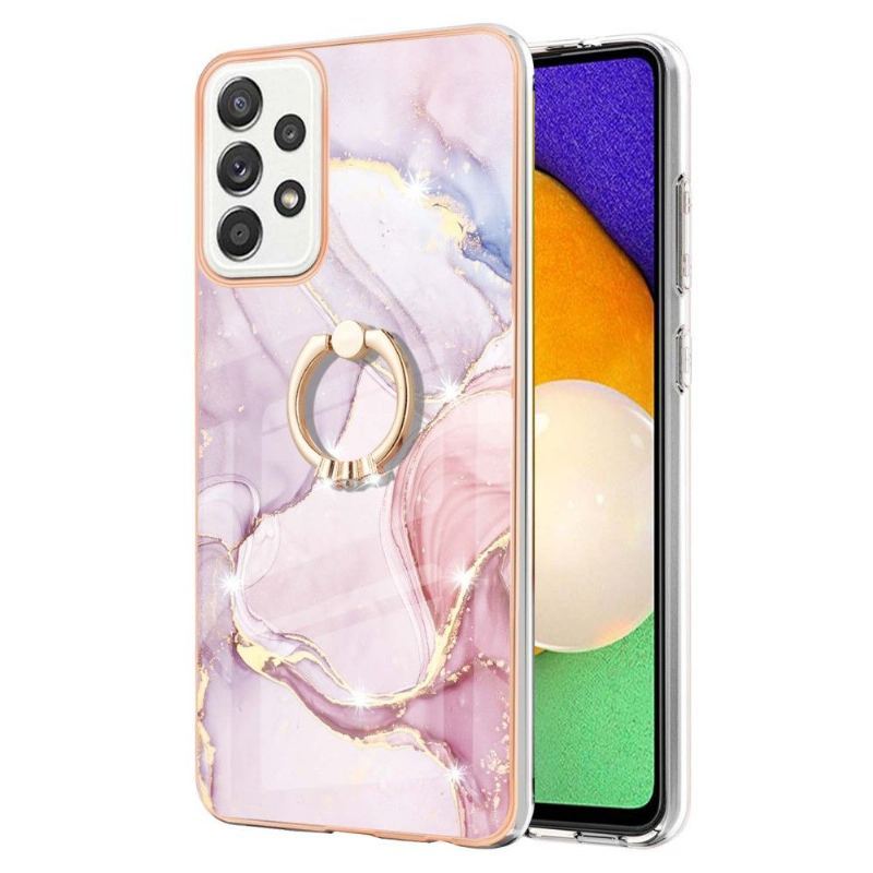 Futerały do Samsung Galaxy A52 5G / A52 4G / A52s 5G Obrzeża Marble Z Pierścieniem Funkcyjnym Wsparcia