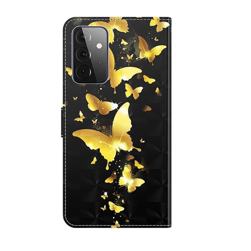 Obudowa Etui Na Telefon do Samsung Galaxy A52 5G / A52 4G / A52s 5G Złote Motyle