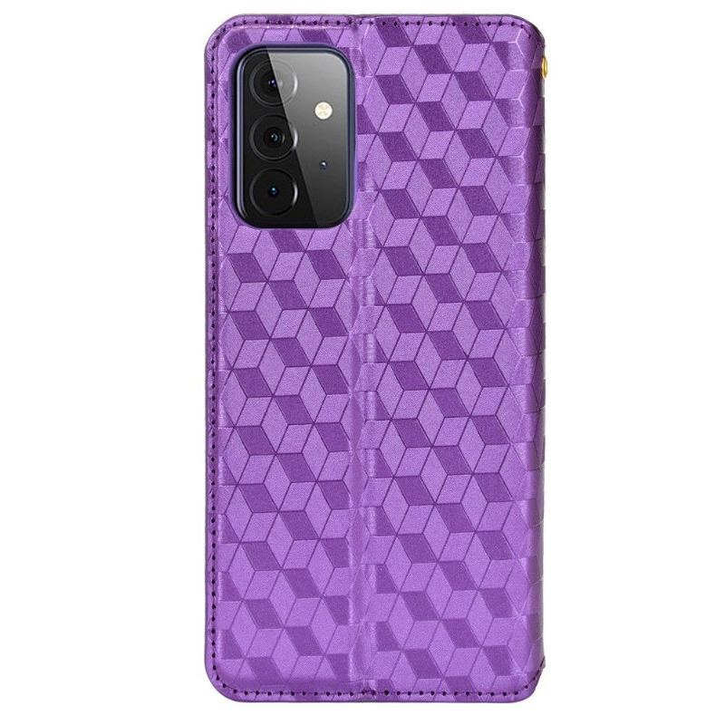 Skórzany Futerał do Samsung Galaxy A52 5G / A52 4G / A52s 5G Anti-fall Etui Folio Geometria Projektu