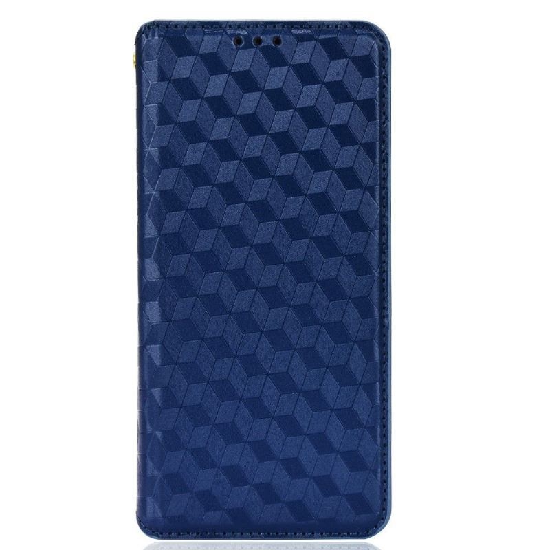 Skórzany Futerał do Samsung Galaxy A52 5G / A52 4G / A52s 5G Anti-fall Etui Folio Geometria Projektu